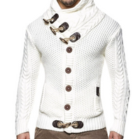 Herrecardigan med rullekrave | En stilfuld og casual herrecardigan