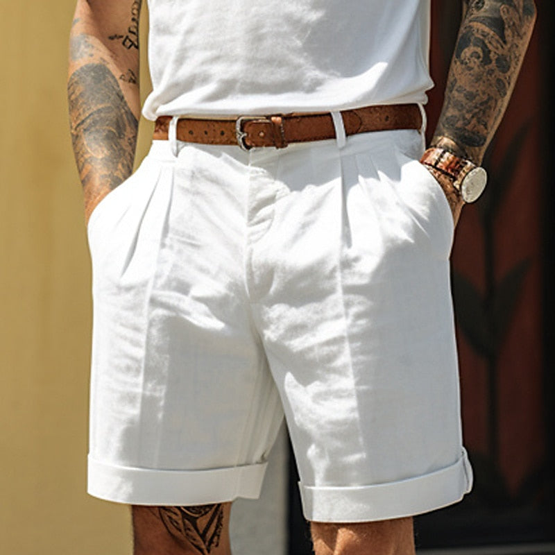 Herreshorts med læg og opslag