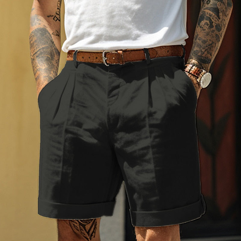 Herreshorts med læg og opslag