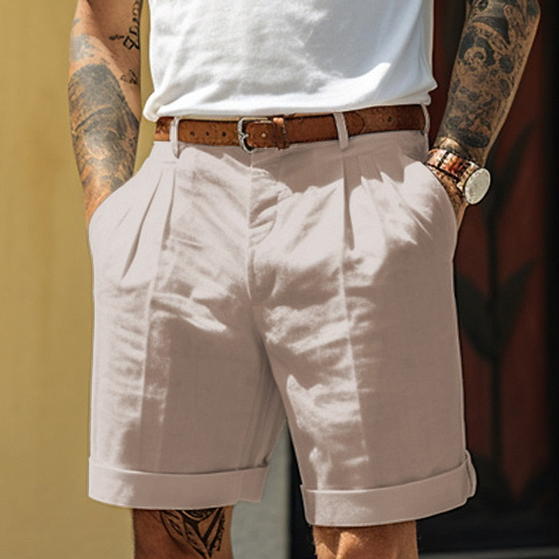 Herreshorts med læg og opslag