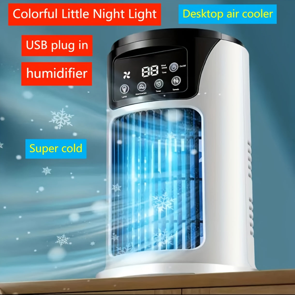 Hold dig kølig og komfortabel overalt med denne bærbare aircondition og luftfugter!