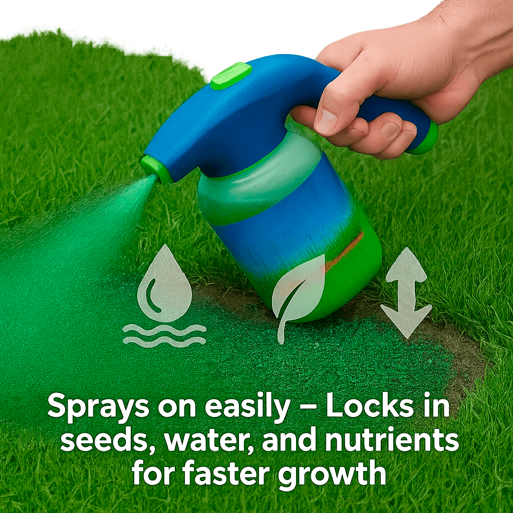 Hydro Mousse flydende græsfrø på spray | Nem påføring til plæner med bare pletter og hårdt belastede områder