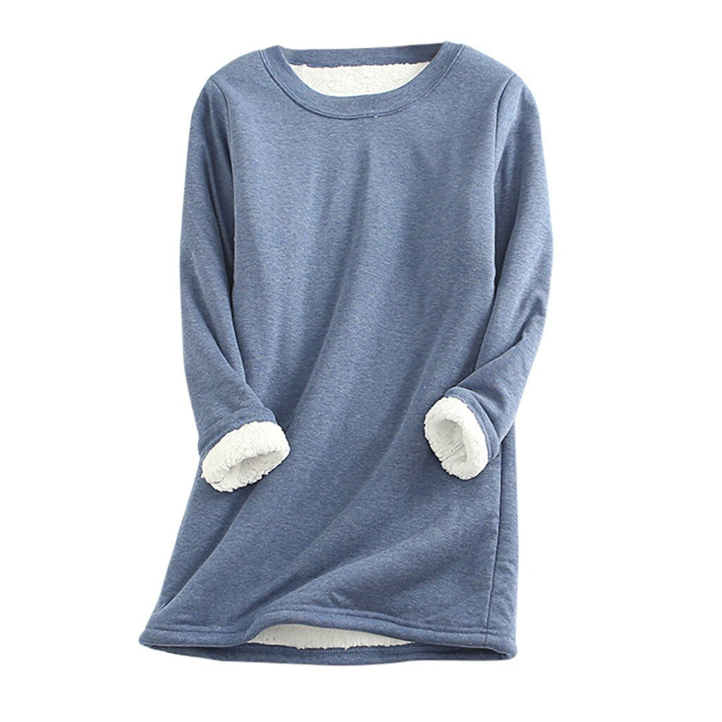 Hyggelig fleeceforet sweatshirt til damer