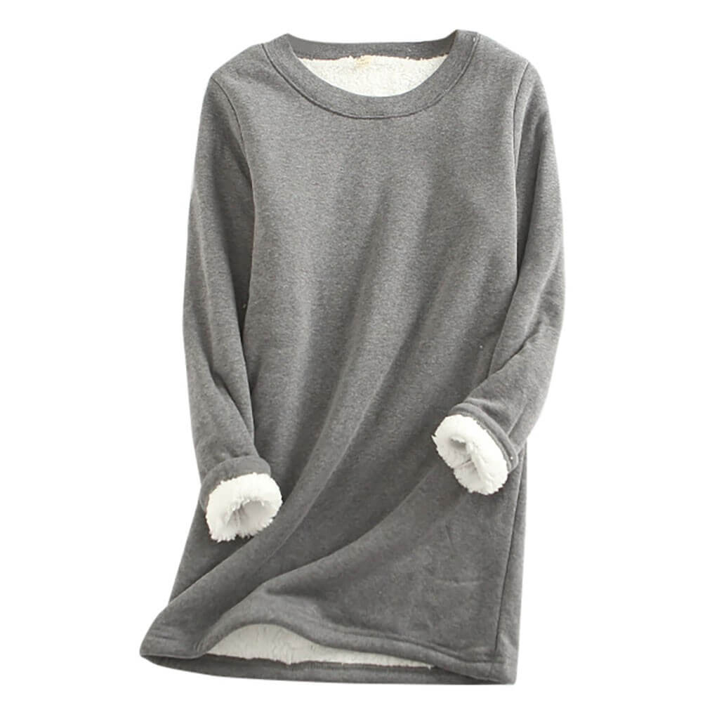 Hyggelig fleeceforet sweatshirt til damer