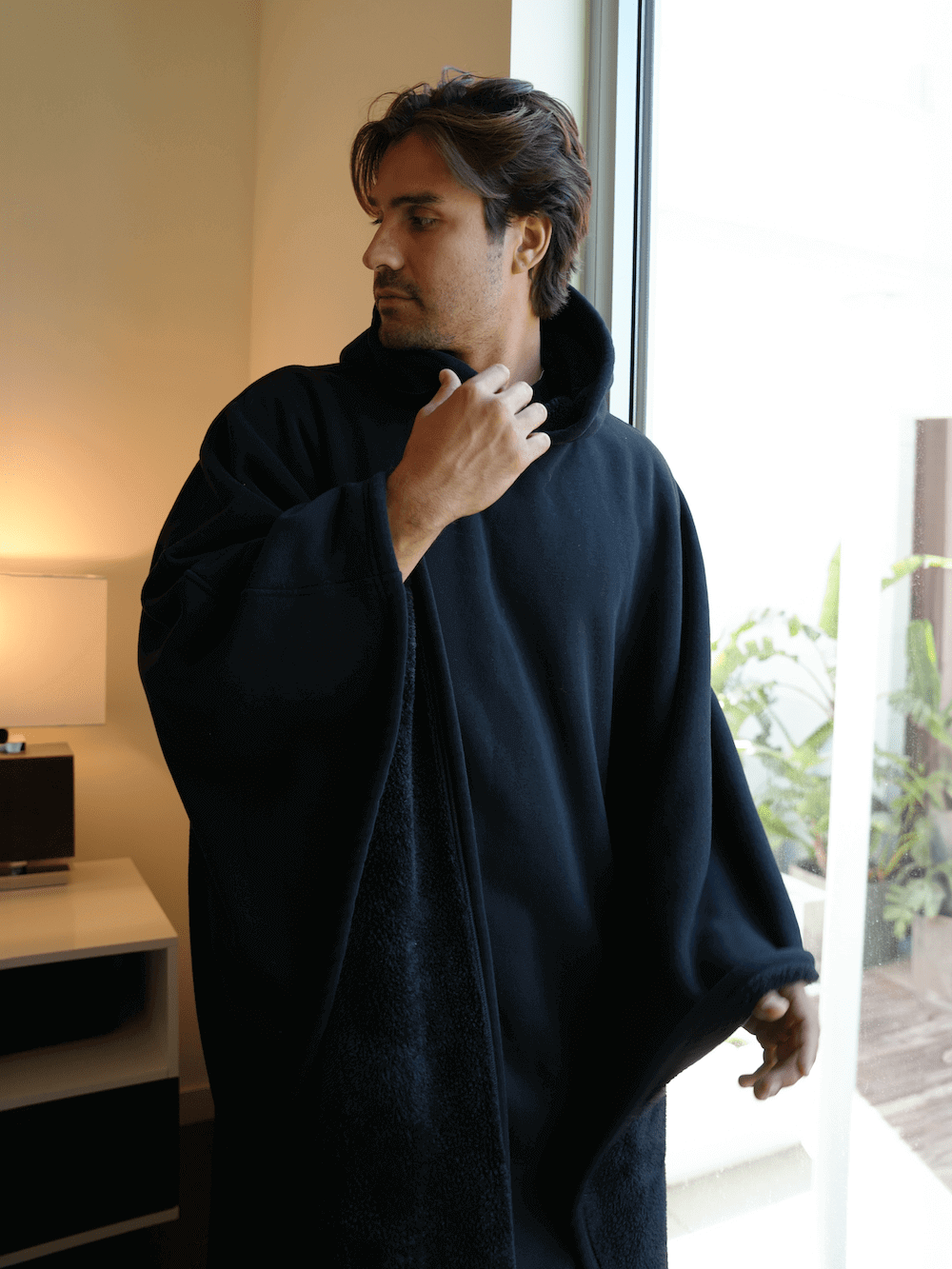 Hyggelig, vægtet hoodie