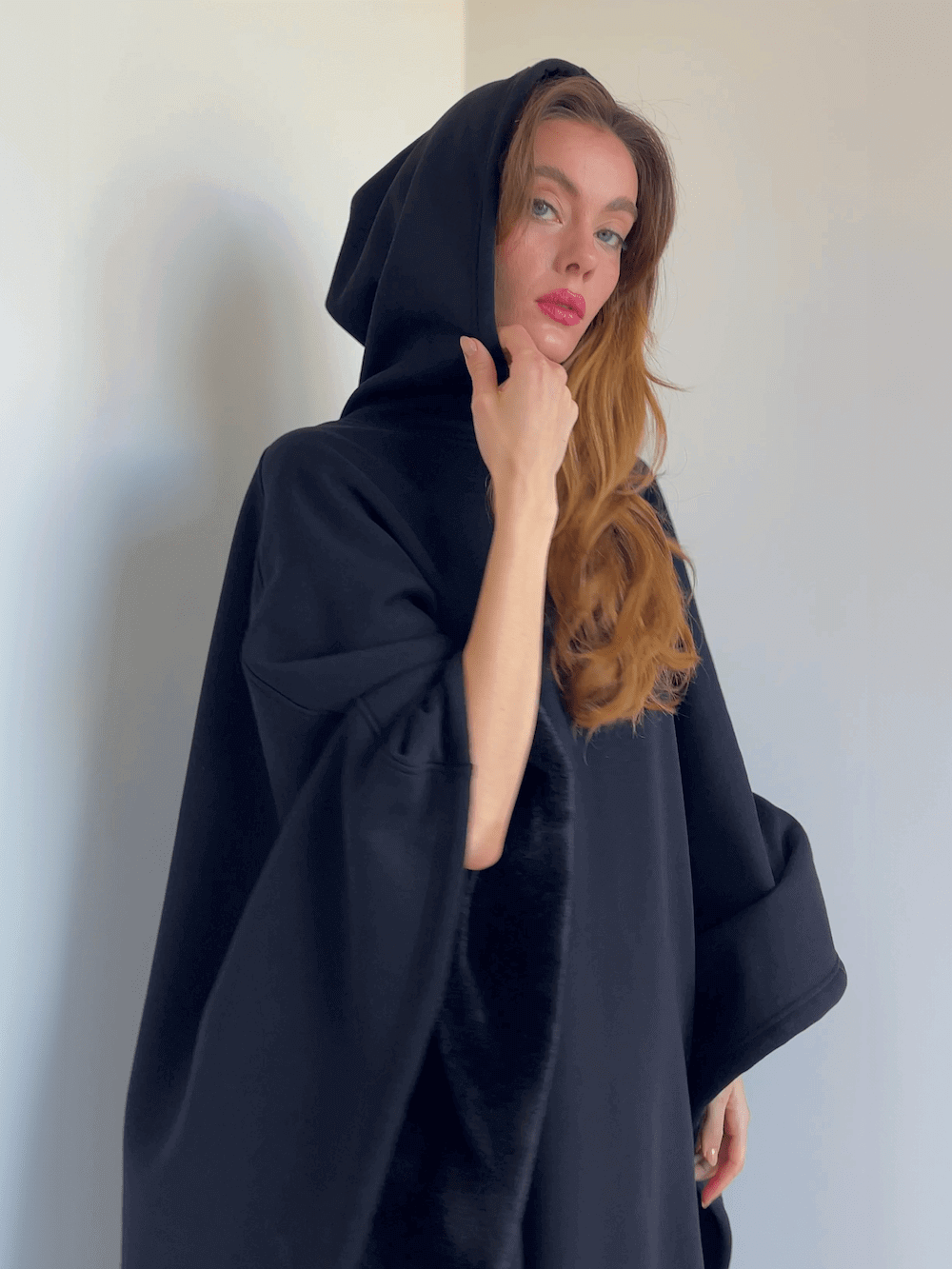 Hyggelig, vægtet hoodie