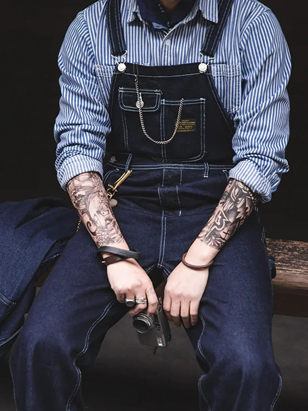 Indigo denim smækbukser | Komfort og holdbarhed til herrer