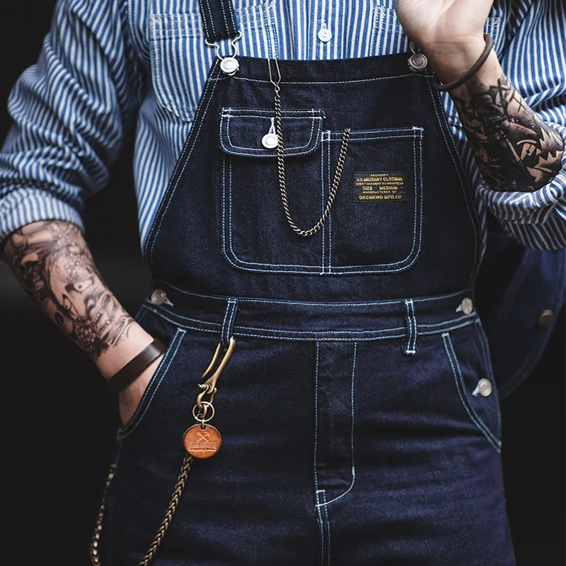 Indigo denim smækbukser | Komfort og holdbarhed til herrer