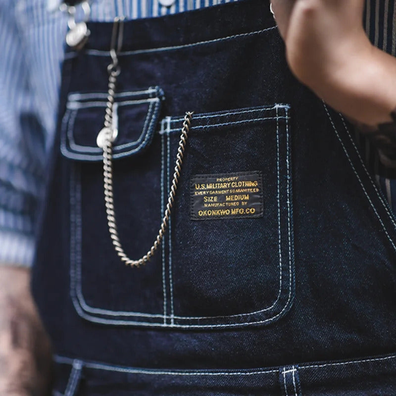 Indigo denim smækbukser | Komfort og holdbarhed til herrer