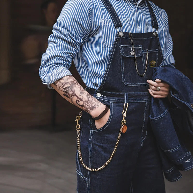 Indigo denim smækbukser | Komfort og holdbarhed til herrer