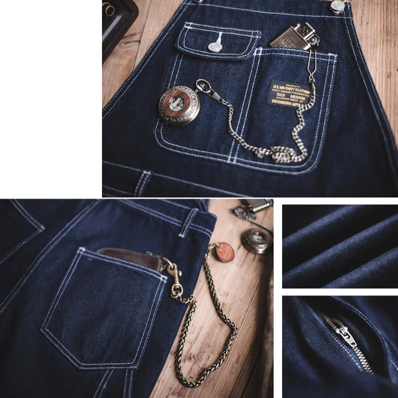 Indigo denim smækbukser | Komfort og holdbarhed til herrer