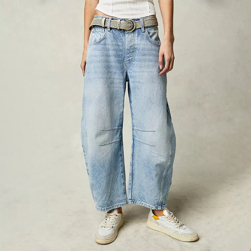 Jeans med brede ben til damer