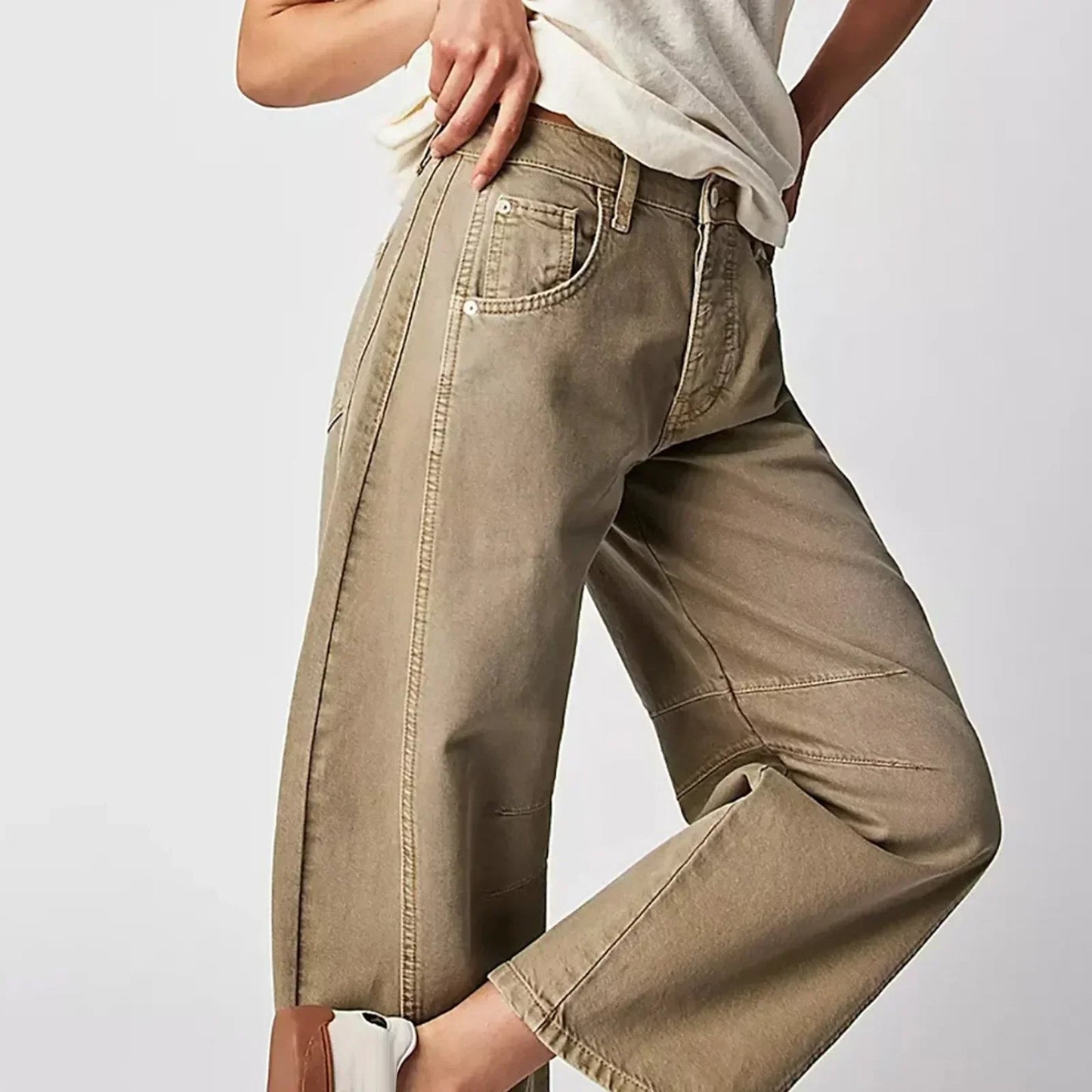 Jeans med brede ben til damer