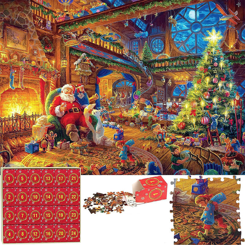 Julepuslespil adventskalender - 24 dages nedtælling