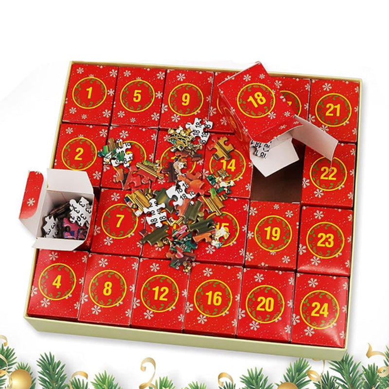Julepuslespil adventskalender - 24 dages nedtælling