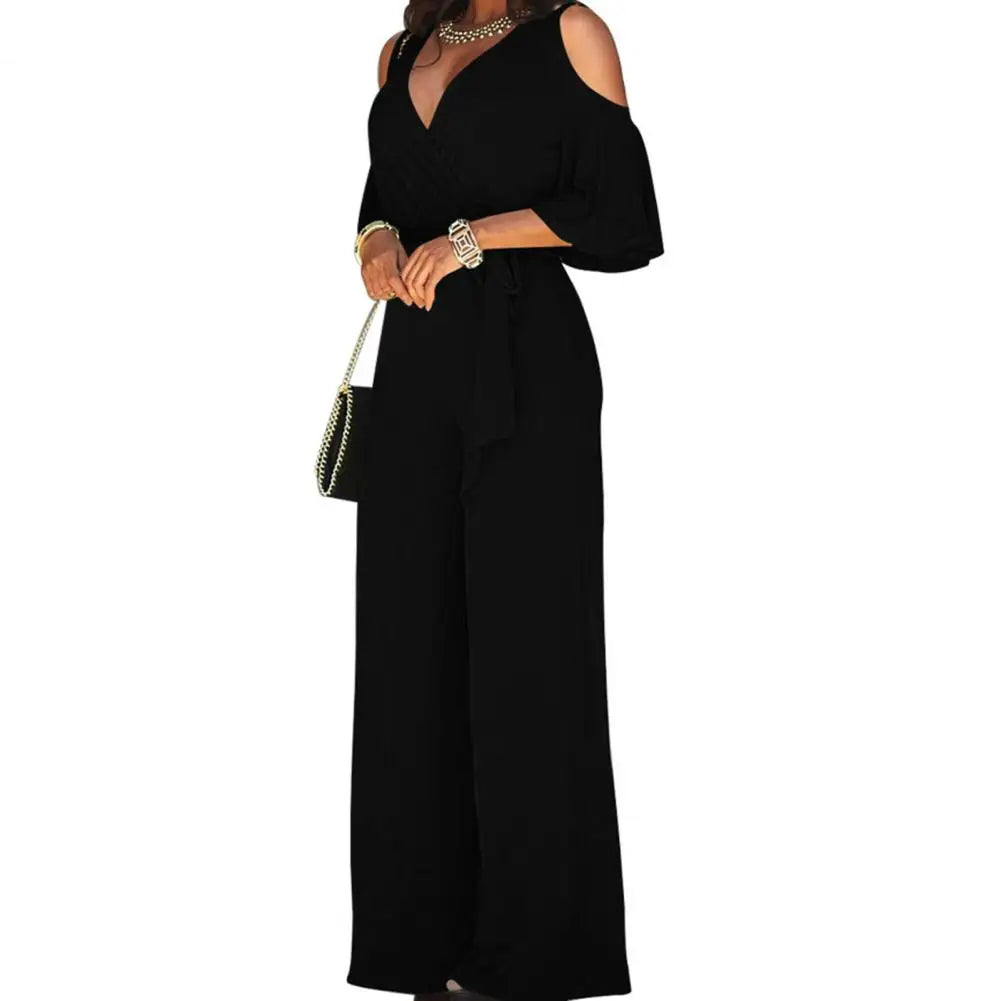Jumpsuit med vide ben til damer