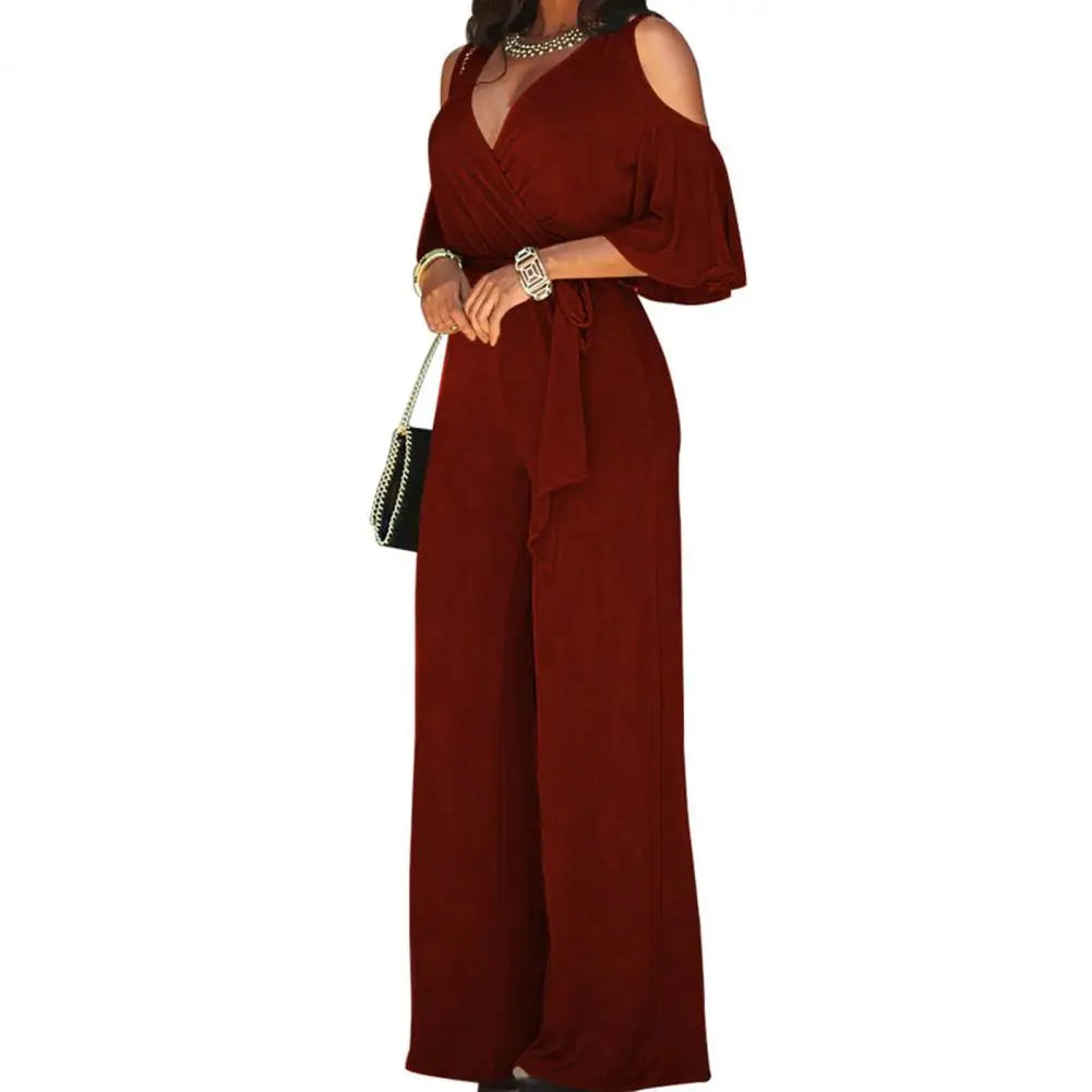 Jumpsuit med vide ben til damer