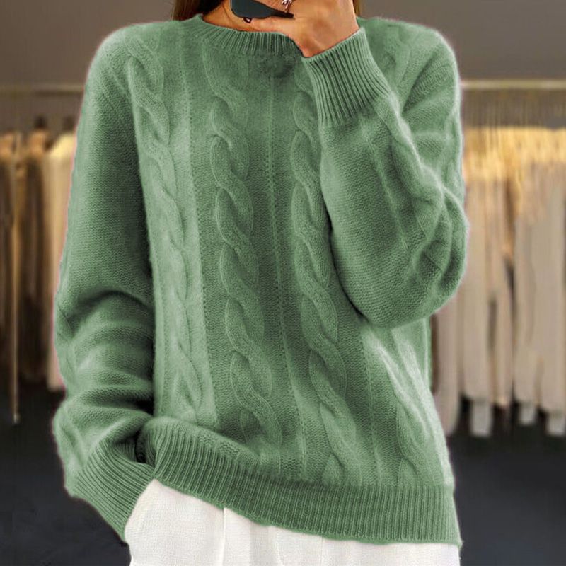 Kabelstrikket sweater - Blød & chic varme - Vinter