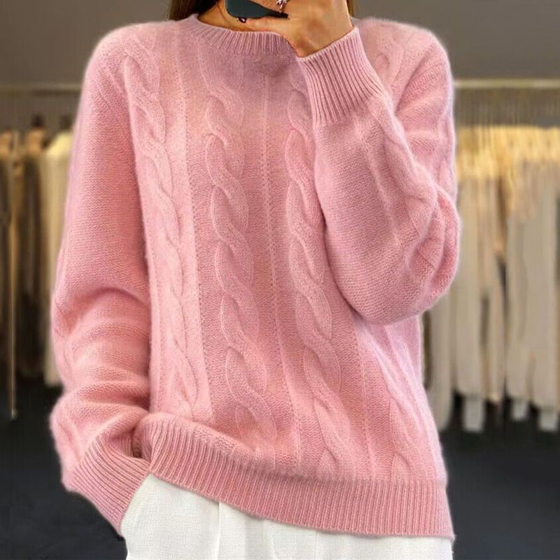 Kabelstrikket sweater - Blød & chic varme - Vinter
