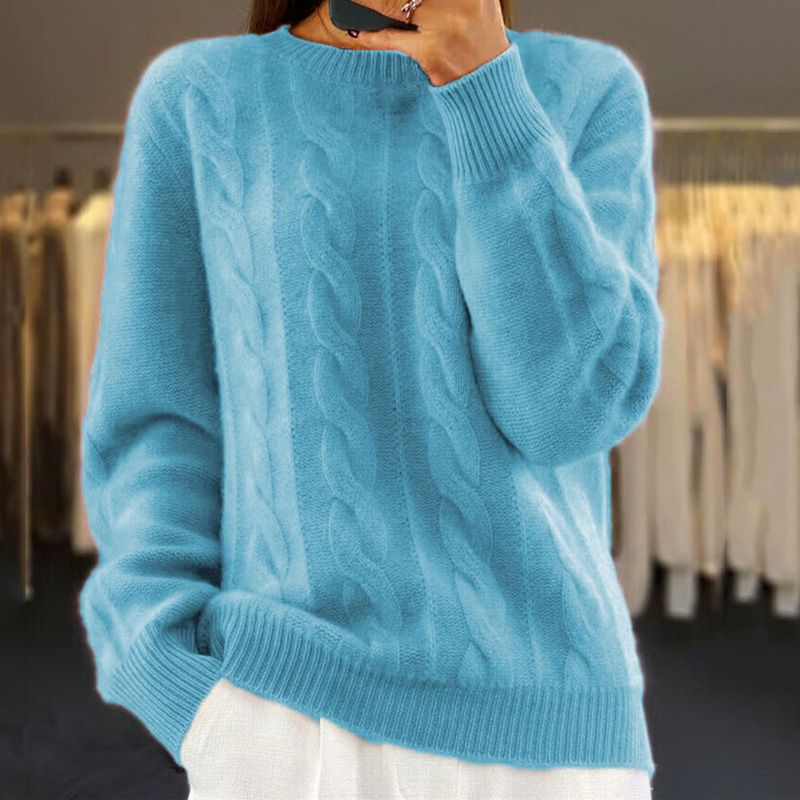 Kabelstrikket sweater - Blød & chic varme - Vinter