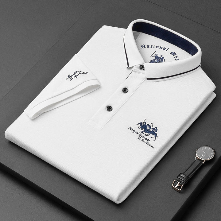 Klassisk kortærmet poloshirt med kontrastkrave