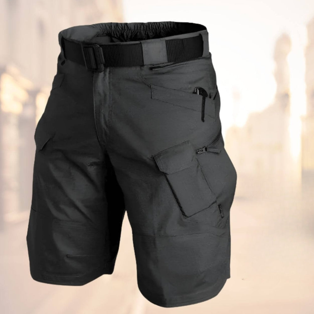 Knælange cargoshorts med bælte til mænd