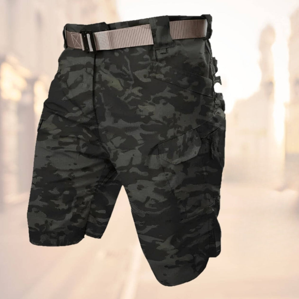 Knælange cargoshorts med bælte til mænd