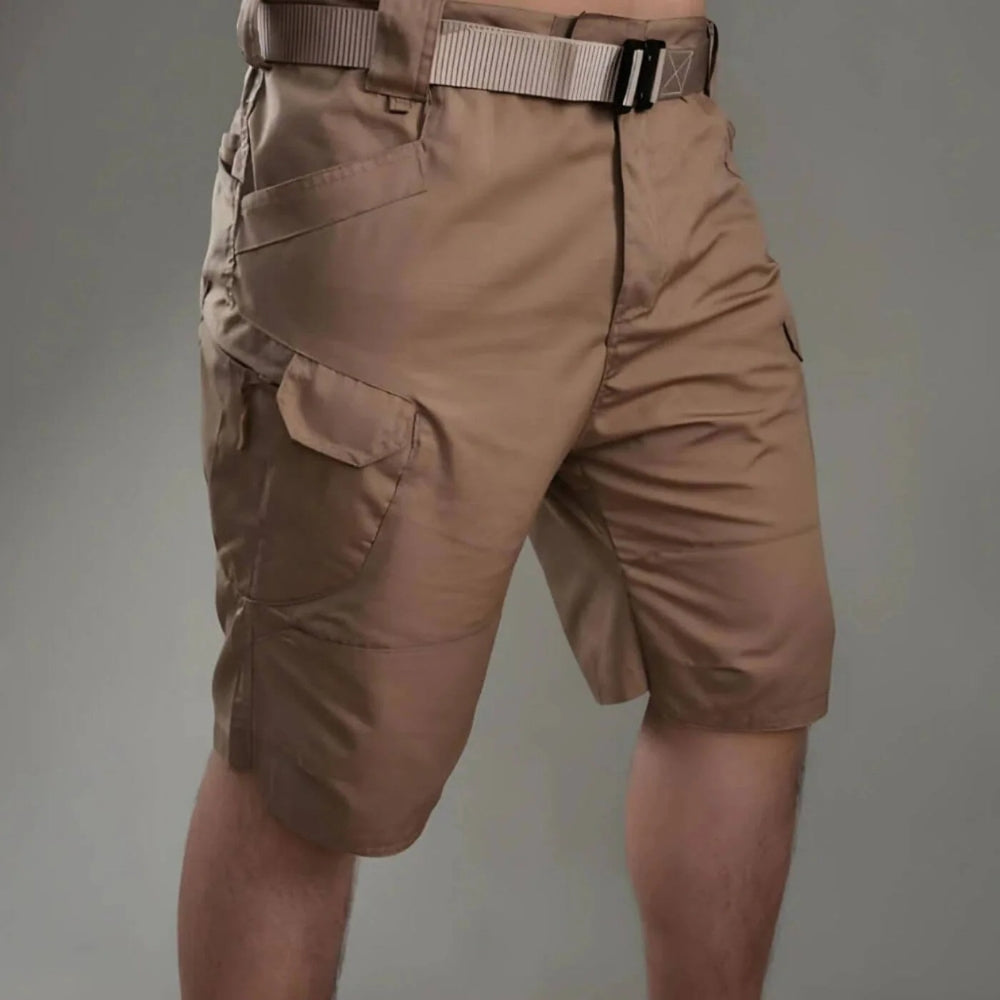 Knælange cargoshorts med bælte til mænd