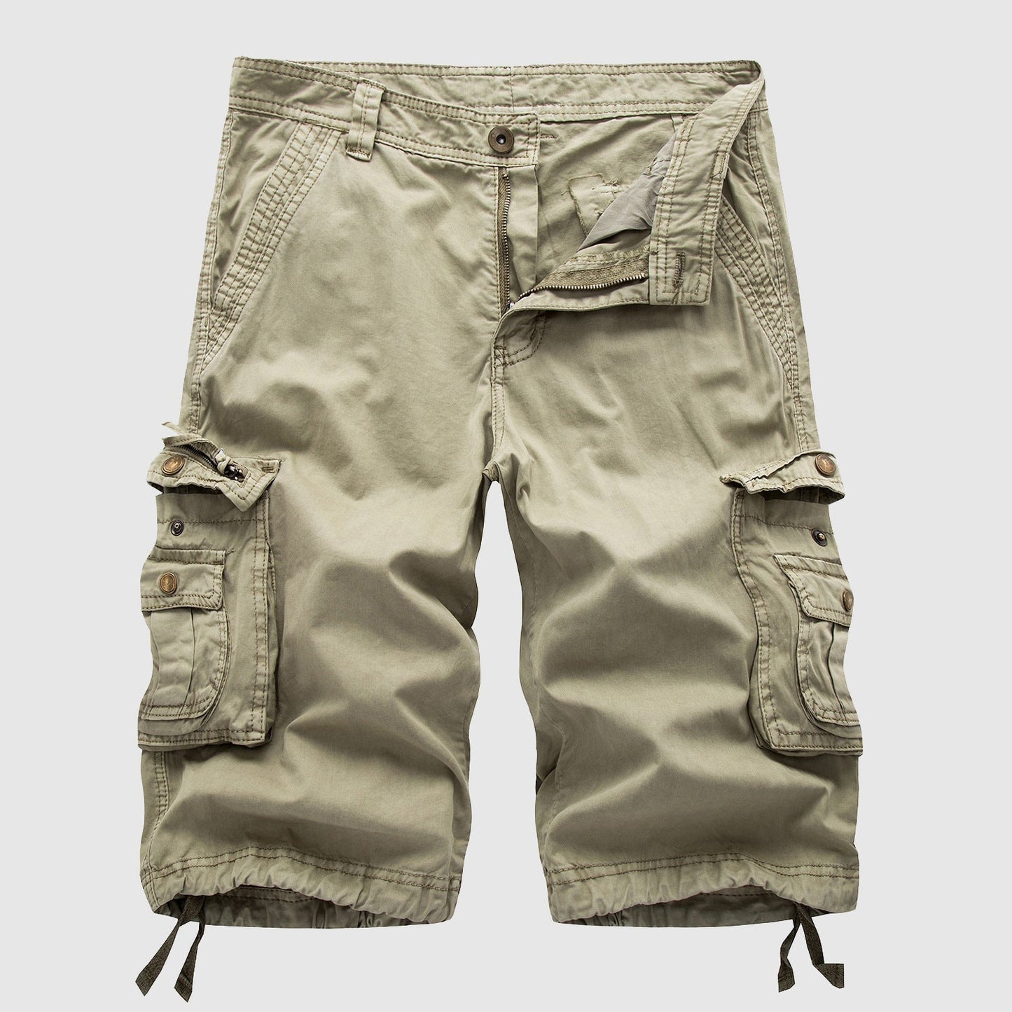 Knælange cargoshorts til mænd