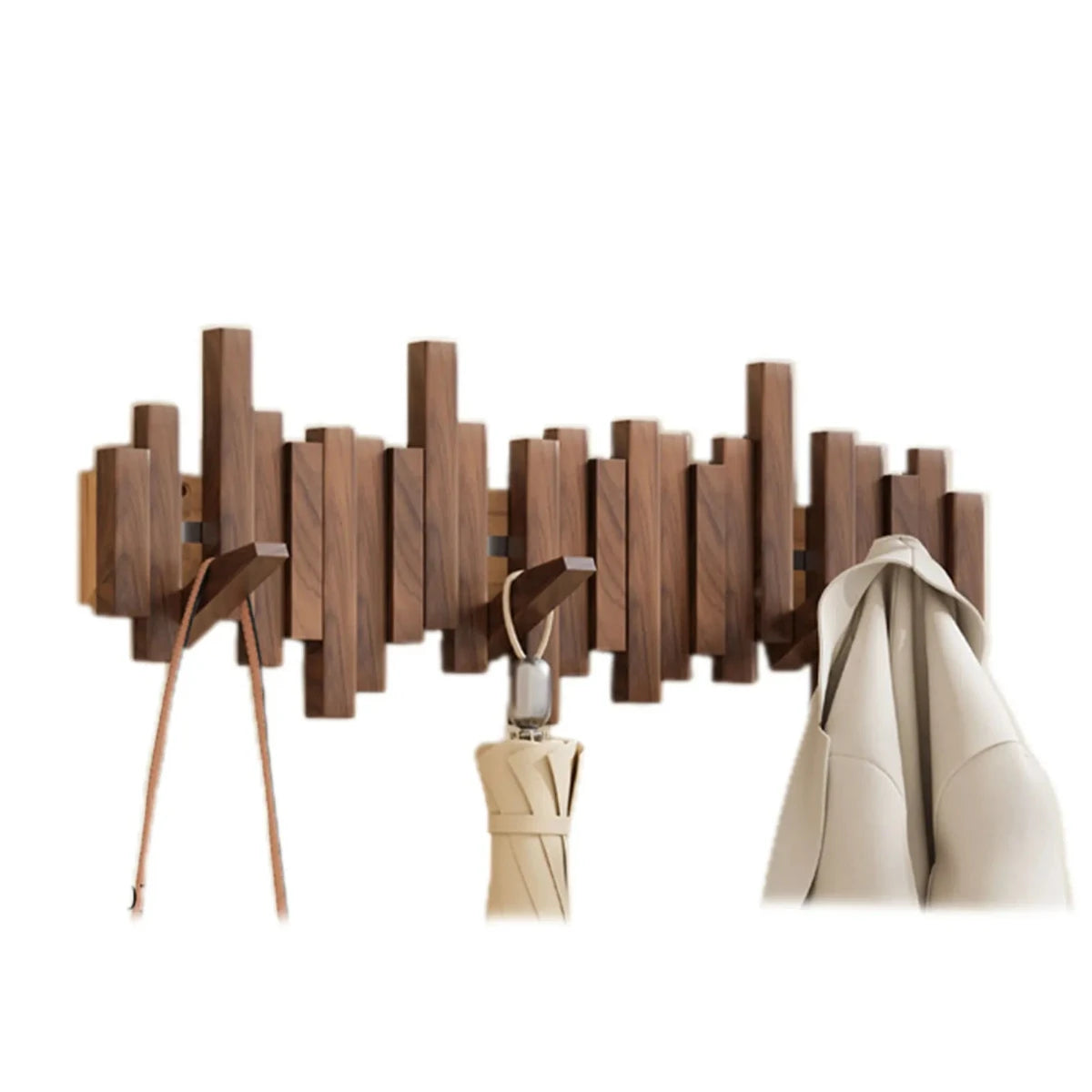 Knagerække i pianostil - Valnød/Bøg - Elegant design