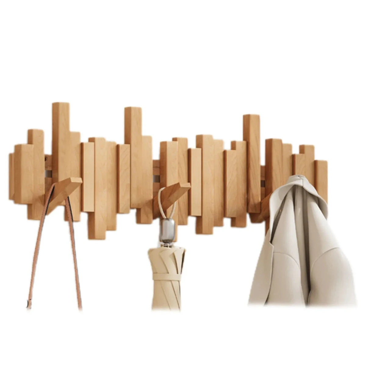 Knagerække i pianostil - Valnød/Bøg - Elegant design