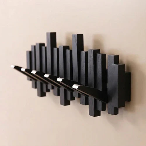 Knagerække i pianostil - Valnød/Bøg - Elegant design