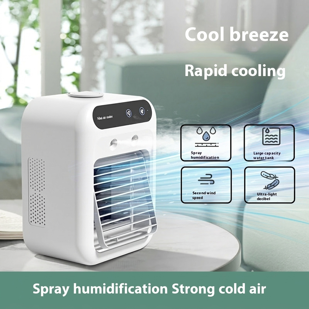 Kompakt luftkølende husholdningsventilator
