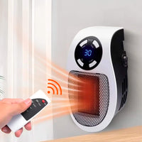 Kompakt USB-varmeblæser til stikkontakt i lavwatt-design