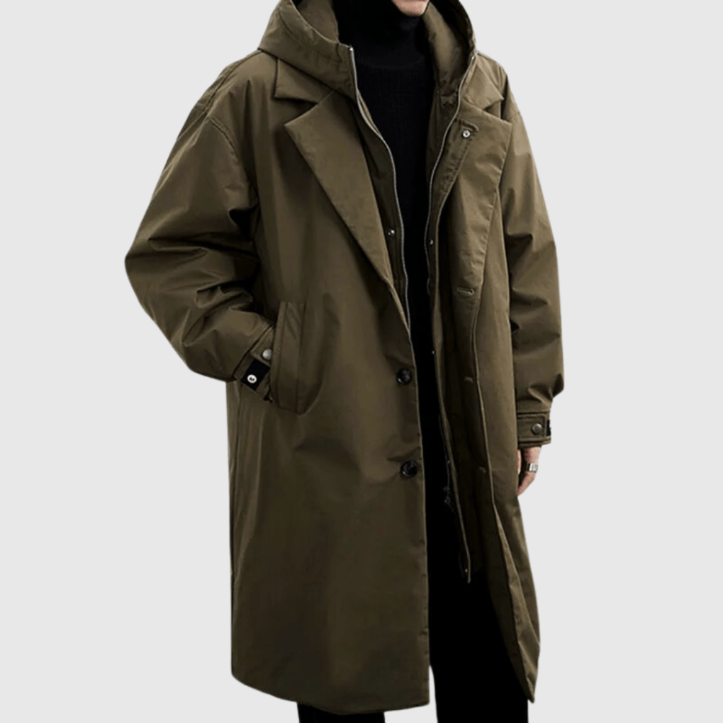 Konvertibel trenchcoat til mænd