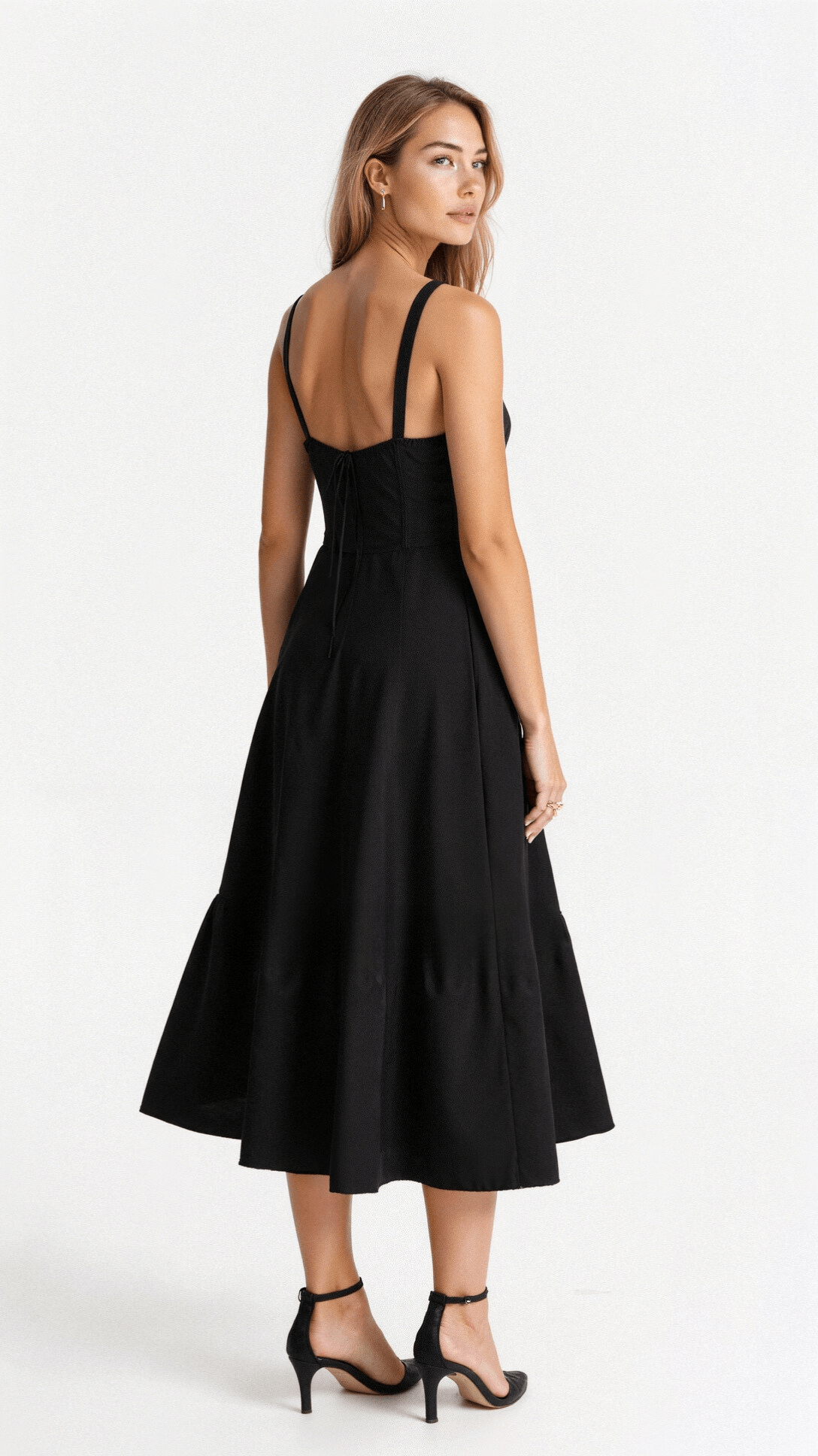 Korsage midikjole - Elegant, figurfremhævende stil