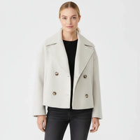 Kort peacoat i trench-stil til damer