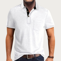 Kortærmet herrepoloshirt med brystlomme