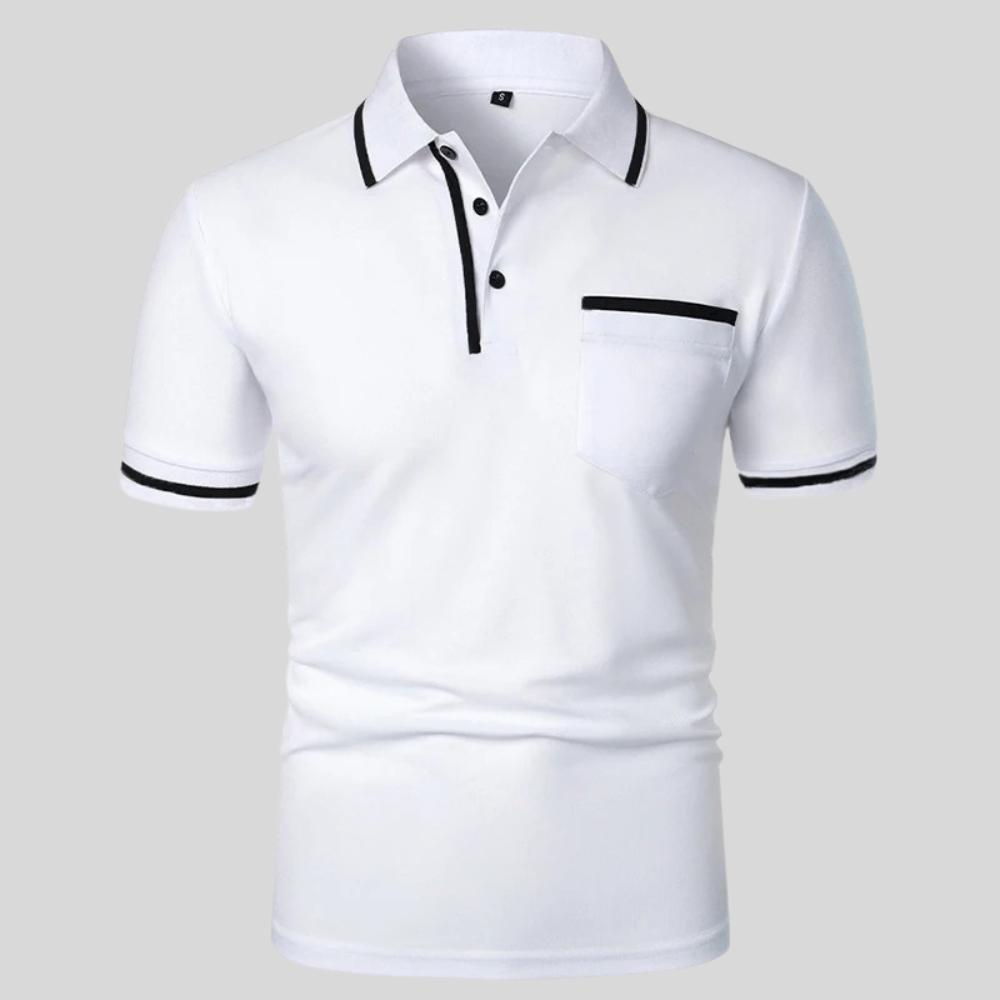 Kortærmet herrepoloshirt med lomme