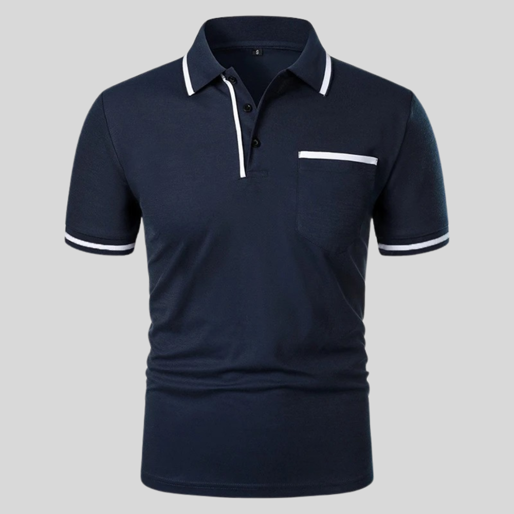 Kortærmet herrepoloshirt med lomme