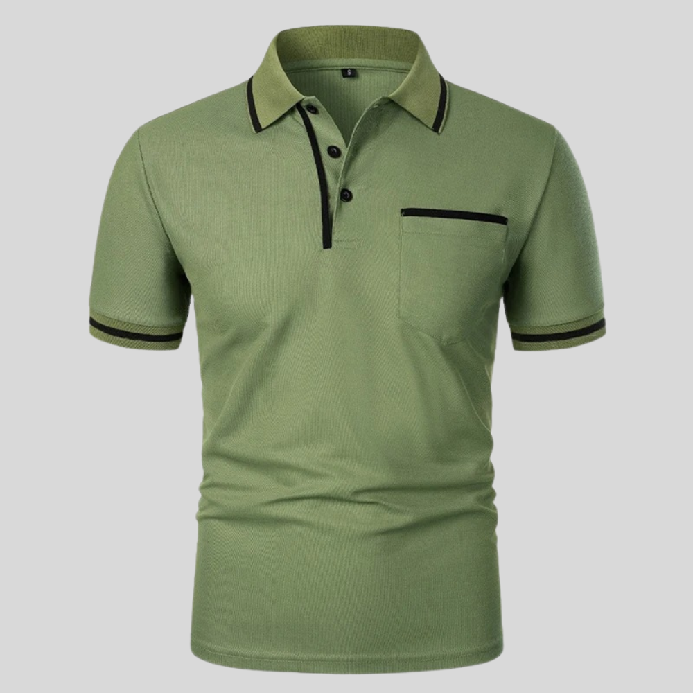 Kortærmet herrepoloshirt med lomme