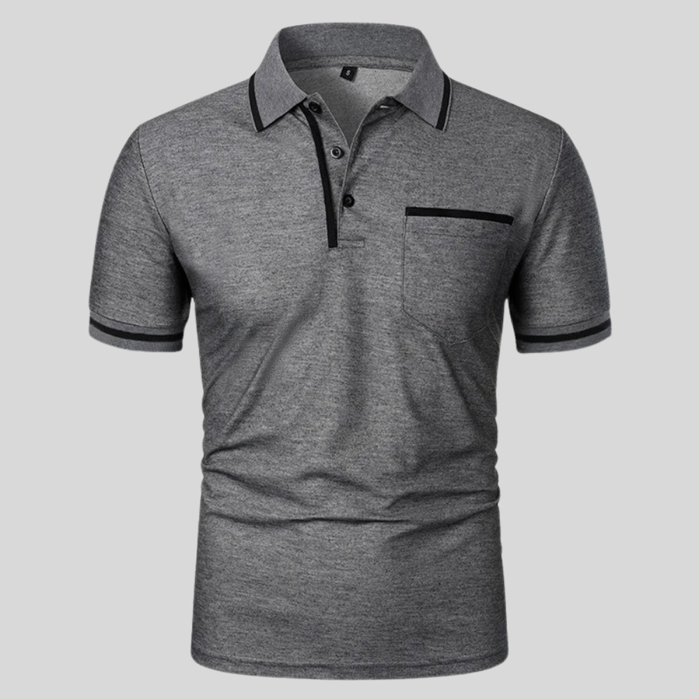 Kortærmet herrepoloshirt med lomme