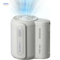 Kraftfuld miniventilator med dobbeltklips til vandreture, camping og mere