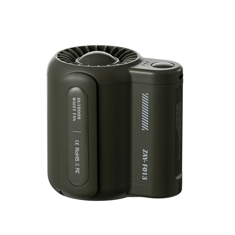 Kraftfuld miniventilator med dobbeltklips til vandreture, camping og mere
