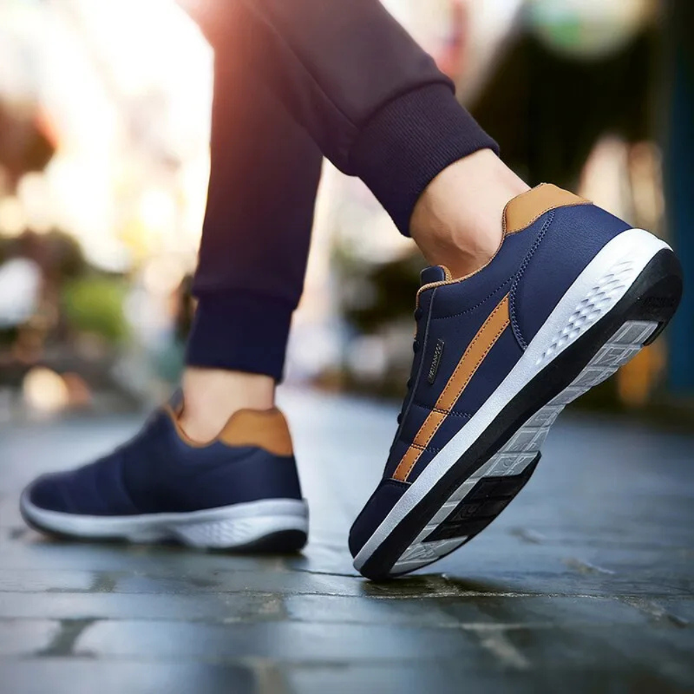 Lædersneakers til mænd designet til balance