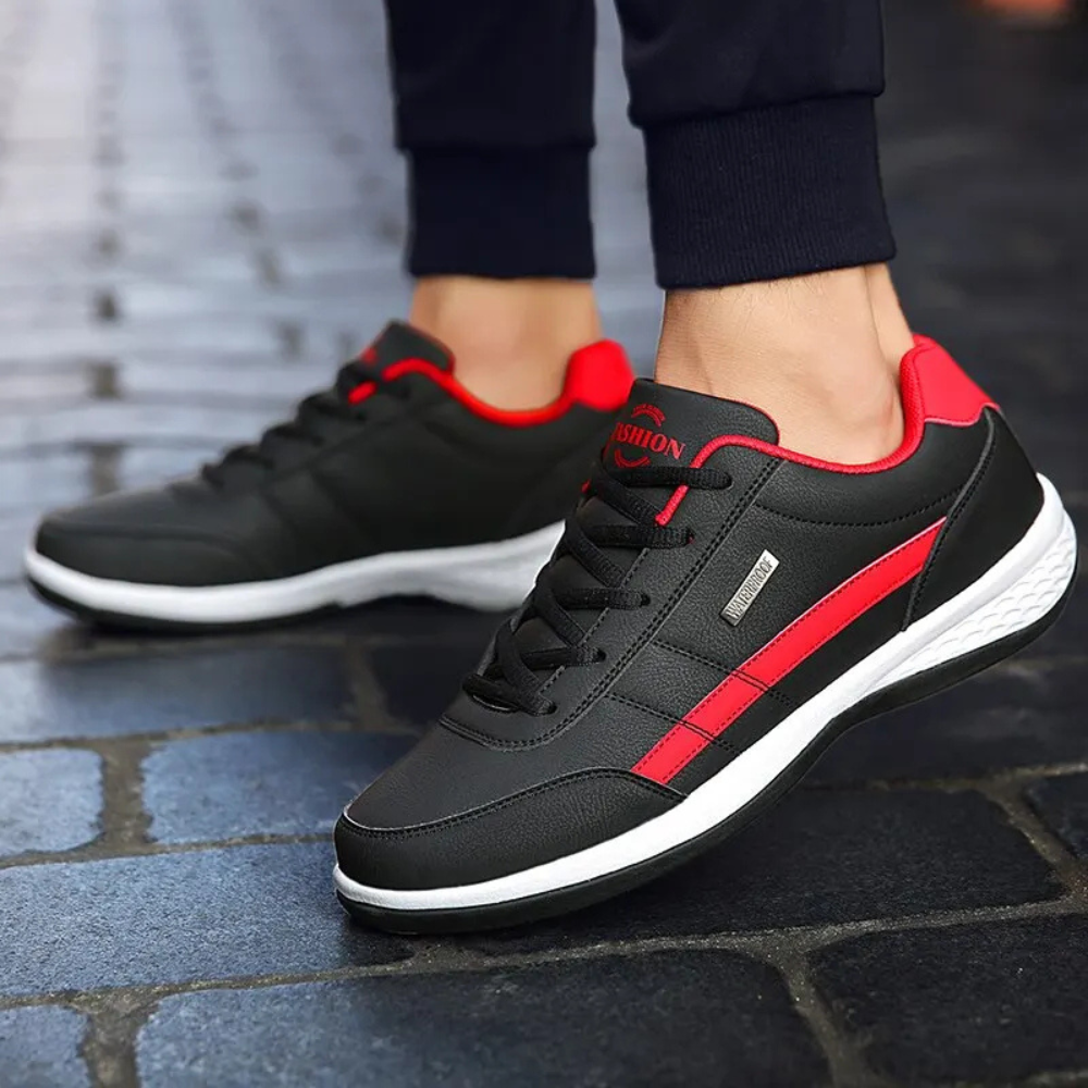 Lædersneakers til mænd designet til balance
