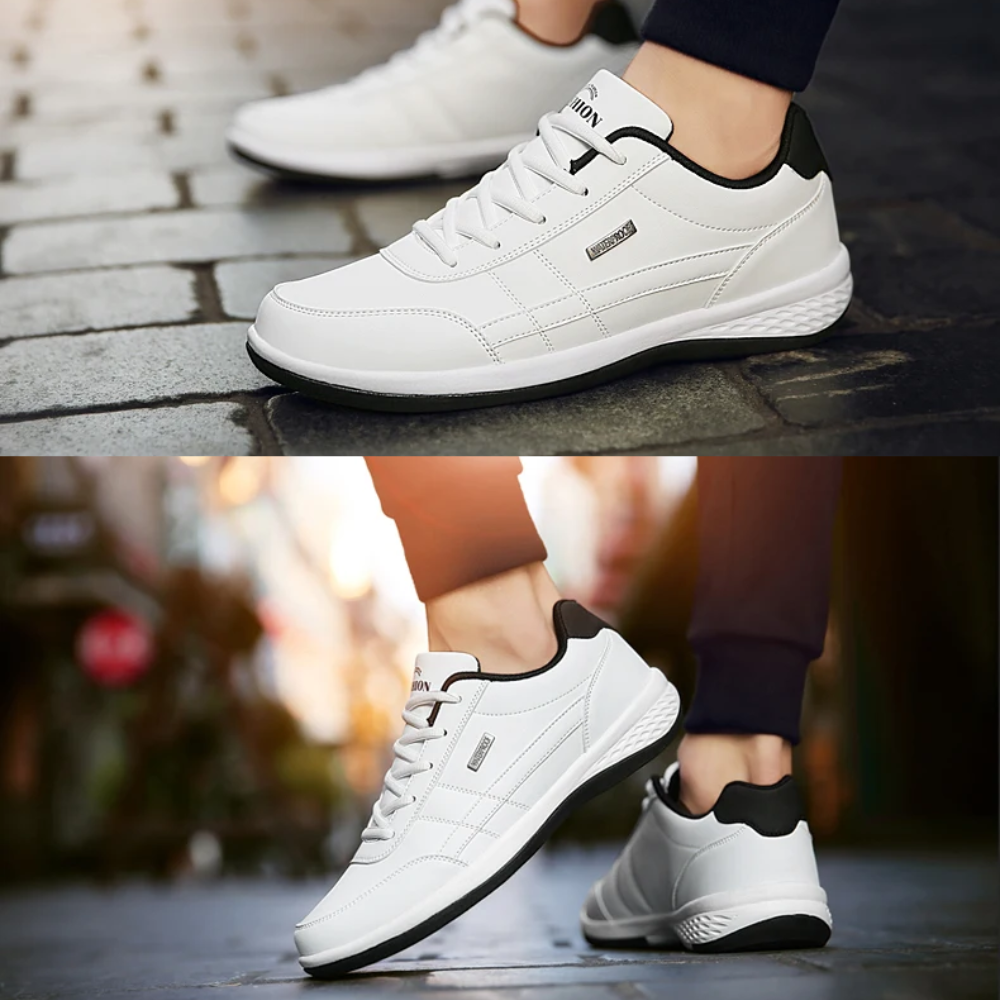 Lædersneakers til mænd designet til balance