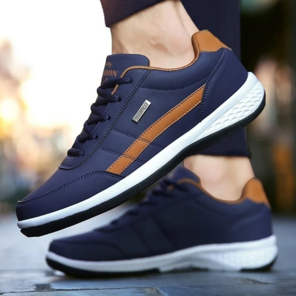 Lædersneakers til mænd designet til balance