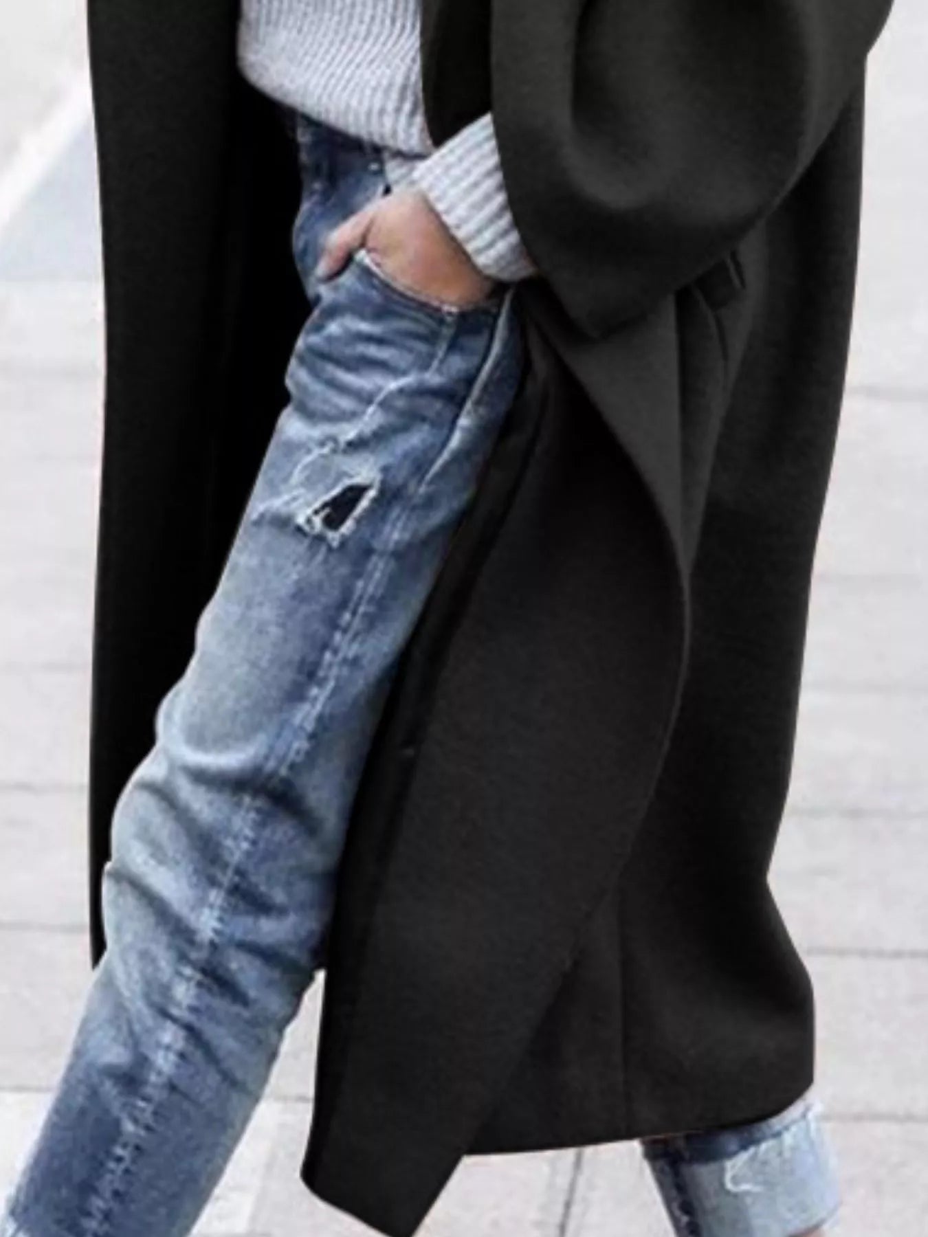 Lang oversized frakke til damer