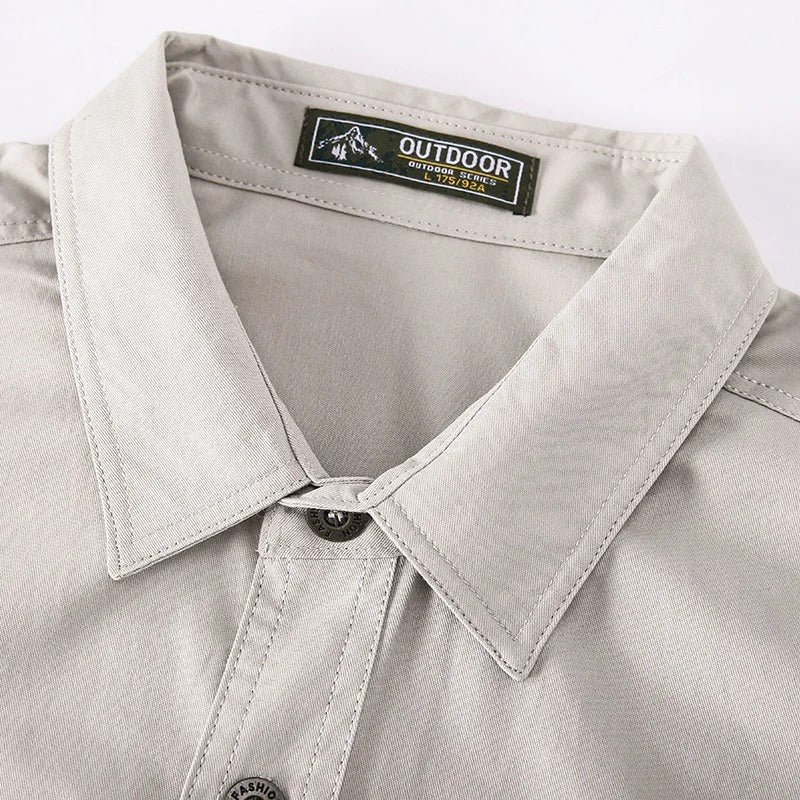 Langærmet button-down-skjorte til mænd